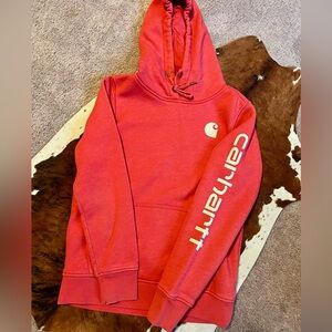 Carhartt Coral Sweatshirt with Cream Logo